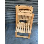 4x Folding Lightwood Chairs