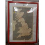 Framed Map of British Railways