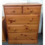 Two over Three Pine Chest of Drawers