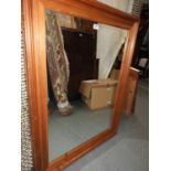 Large Pine Framed Mirror