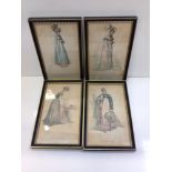 Set of 4x 1818 Prints - Ladies Dresses