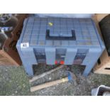 Plastic Tool Box and Contents