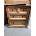 Two over Two Mexican Pine Chest of Drawers