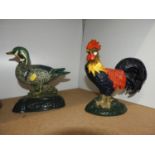 Cockerel and Duck Cast Iron Door Porter