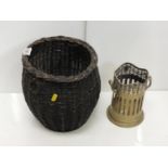 Wicker Basket and Wine Cooler