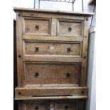 Two over Two Mexican Pine Chest of Drawers