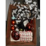 Box of Christmas Decorations