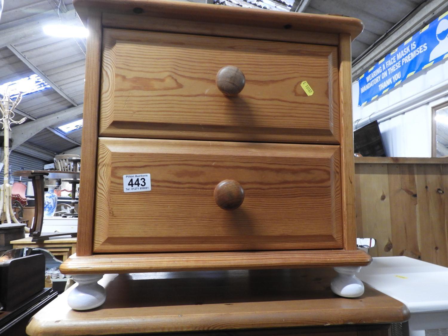 Pine Two Drawer Bedside