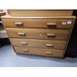 Oak Chest of Four Drawers