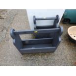 2x Painted Wooden Trugs