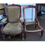 Pair of Antique Armchairs for Restoration