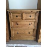 Mexican Pine Two over Three Chest of Drawers