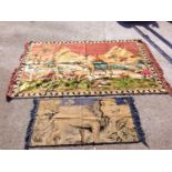 2x Wall Hangings - Egyptian Desert Scene and Lion