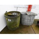 2x Galvanised Mop Buckets