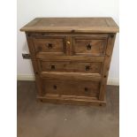 Mexican Pine Two over Two Chest of Drawers