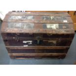 Wood Bound Dome Top Trunk