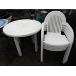 Plastic Garden Table and Chairs