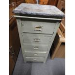 Bank of Five Drawers with Recessed Handles