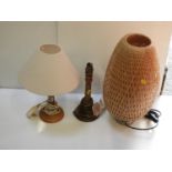 2x Treen Lamps