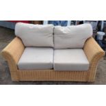 Wicker Two Seater Sofa