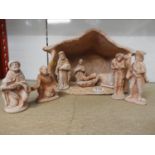 Terracotta Nativity Scene