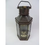 Railway Lamp with Brass Burner - 42cm High