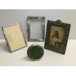 4x Silver Photo Frames