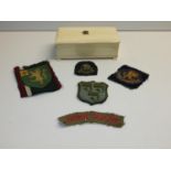 Cloth Badges in Ivory Box - Home Guard etc