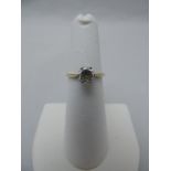 9ct Gold Cubic Zirconia Ring - Size L - 1.4gms