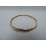 14ct Gold Bracelet - 22 cm Long - Marked - 15.4gms