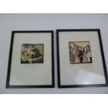 Pair of Signed Framed Watercolours - Mexican Artist