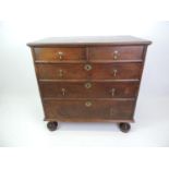 19th Century Oak Chest of Two Over Three Drawers - The Top Two Drawers Having Concealed Method of