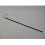 Walking Stick with Silver Handle - 91cm Long