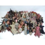 Large Collection of Puppets/Ventriloquists Dummies Made of Wood and Papier Mache - Some with Human