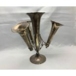 Silver Three Flute Epergne - 26cm High - 345gms