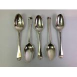 5x Silver Table Spoons - 295gms