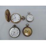 4x Pocket Watches - Two are Silver