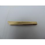 9ct Gold Tie Pin with Engine Turned Decoration - 4gms