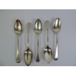 Set of 5x Georgian Silver Teaspoons - George Smith (III) & William Fearn - 85gms