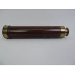 Four Draw Mahogany and Brass Telescope - G & C Dixey, Bond Street - Opticians to the King