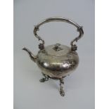 Silver Plated Spirit Kettle with Burner