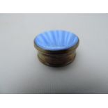 Silver and Guilloche Enamel Pill Box