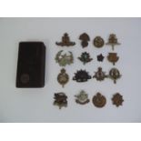 Players Tin and Contents - 16x Cap Badges