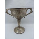 Silver Two Handled Trophy - Engraved for The West of England Dance Band Contest - 285gms - 16cm High