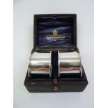 Pair of Cased Silver Napkin Rings - Birmingham 1921 - 31gms