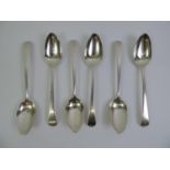 6x Georgian Silver Dessert Spoons - London 1788 Hester Bateman - 175gms