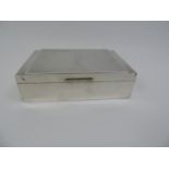 Silver Cigarette Box with Engine Turned Decoration - Chester 1937 - 17cm Across
