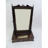 Victorian Mahogany Swing Mirror with Two Trinket Drawers