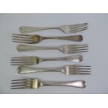 6x Silver Dessert Forks - 300gms