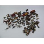 Collection of Tin Plate and Lead Figures - Animals and Vehicles